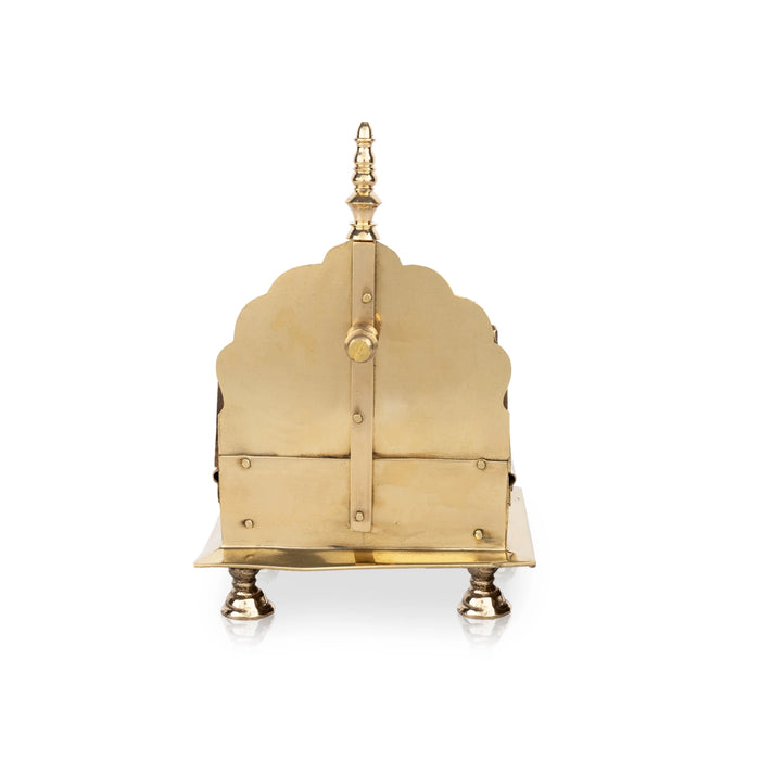 Sinhasan With Leg - 8 x 5.5 Inches | Brass Simhasanam/ Singhasan for Deity - Pooja Aasan & Bajot & Pooja Mat