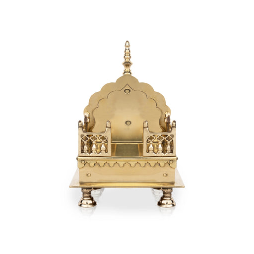 Sinhasan With Leg - 7 x 5 Inches | Brass Simhasanam/ Singhasan for Deity - Pooja Aasan & Bajot & Pooja Mat