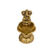 Brass Lamp With Ganesh Murti - 3.25 x 1.75 Inches | Antique Polish Deepam With Base/ Brass Vilakku for Pooja - Deity Lamps