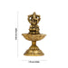 Brass Lamp With Ganesh Murti - 3.25 x 1.75 Inches | Antique Polish Deepam With Base/ Brass Vilakku for Pooja - Deity Lamps