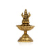 Brass Lamp With Lakshmi Murti - 3.25 x 1.75 Inches | Antique Polish Deepam/ Brass Vilakku With Base for Pooja - Deity Lamps