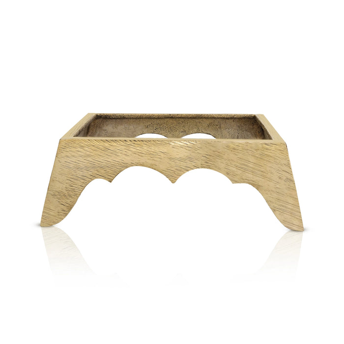 Havan Kund Stand - 1 x 3.25 x 3.25 Inches | Brass Hawan Stand/ Hawan Kund Stand for Pooja - Havan Kund