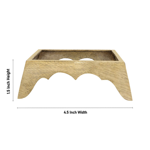 Havan Kund Stand - 1.5 x 4.5 x 4.5 Inches | Brass Hawan Stand/ Hawan Kund Stand for Pooja - Havan Kund