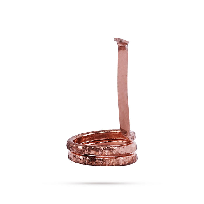 Nagam Statue - 1 x 0.5 Inch | Copper Idol/ Snake Statue/ Naag Devta Murti for Pooja - Deity Accessories