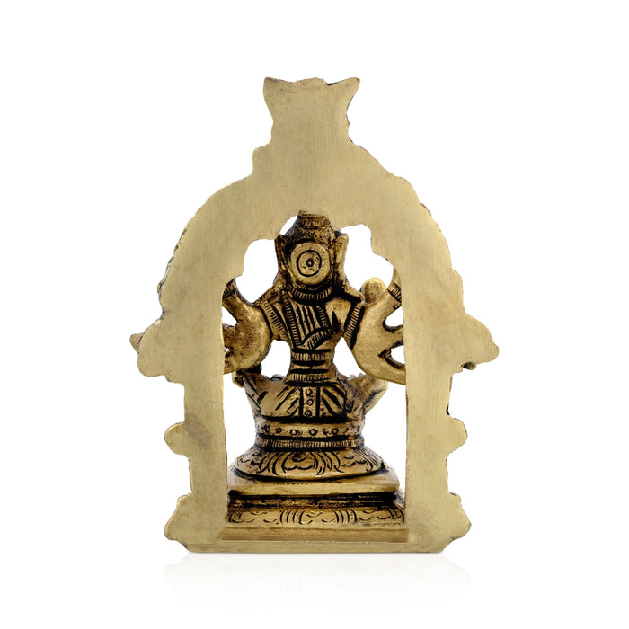 Varahi Amman Statue - 4.5 x 3.25 Inches |Antique Brass Idol / Varahi Statue/ Varahi with Arch Idol for Pooja - Brass Murties