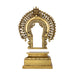 Prabhavali Arch with Peedam - 18 x 12 Inches | Antique Brass Thiruvachi/ Temple Prabhavali - Pooja Accessories