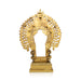 Prabhavali Arch with Peedam - 18 x 12 Inches | Antique Brass Thiruvachi/ Temple Prabhavali - Pooja Accessories