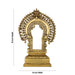 Prabhavali Arch with Peedam - 18 x 12 Inches | Antique Brass Thiruvachi/ Temple Prabhavali - Pooja Accessories