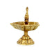 Annam 5 Face Lamp With Base - 3 x 2.5 Inches | Annam Design Brass Deepam/ Antique Polish Vilakku for Home & Pooja - Decorative Lamps