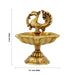 Annam 5 Face Lamp With Base - 3 x 2.5 Inches | Annam Design Brass Deepam/ Antique Polish Vilakku for Home & Pooja - Decorative Lamps