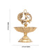 5 Face Brass Lamp With Base - 3.5 x 2.5 Inches | Annam Design Brass Vilakku/ Brass Deepam for Pooja - 5 Faced lamp