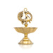 5 Face Brass Lamp With Base - 4.5 x 3 Inches | Annam Design Brass Vilakku/ Brass Deepam for Pooja - 5 Faced lamp