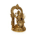 Kamakshi Sitting on Base with Arch Murti - 18.5 x 12.5 Inches | Panchaloha Idol/ Kamatchi Amman Statue for Pooja - Panchaloha Murties