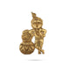 Pot Krishna Murti Wall Hanging - 9.75 x 5.5 Inches | Antique Brass Pot Krishna Idol Wall Hanger for Home&Worship - Wall Hanging
