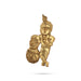 Pot Krishna Murti Wall Hanging - 9.75 x 5.5 Inches | Antique Brass Pot Krishna Idol Wall Hanger for Home&Worship - Wall Hanging