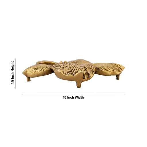 Hibiscus Flower Wall Hanging - 1.5 x 10 Inches | Antique Brass Wall Hanger/ Wall Decor for Living Room - Wall Hanging