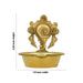 Shankh Design Brass Lamp - 2.25 x 1.75 Inches | Brass Vilakku/ Brass Deepam/ Brass Pooja Diya for Home - Deity Lamps