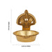 Shankh Chakra Namam Design Brass Lamp - 2.75 x 2.25 Inches | Brass Vilakku/ Brass Deepam for Pooja - Deity Lamps