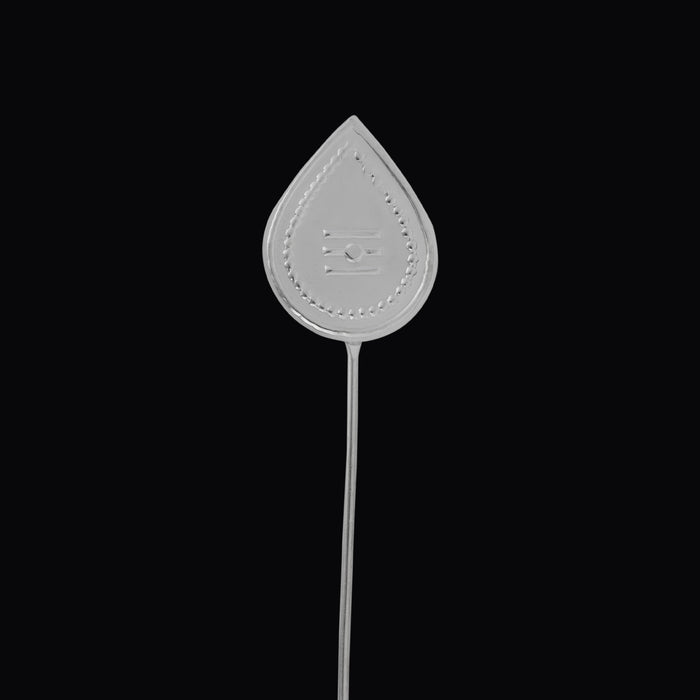 Murugan Vel - 10 x 1.25 Inches | White Metal Astras/ Muruga Vel for Car & Deity Decor - Deity Accessories