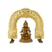 Brass Thiruvachi | Inner 6 x 5 Inches/ Outer 8.5 x 9.5 Inches/ Prabhavali/ Thiruvatchi for Deity - Deity Accessories