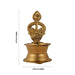 Om Vel Lamp - 4.5 x 2.25 Inches | Brass Vilakku / Karthik Deep for Home & Pooja - Deity Lamps