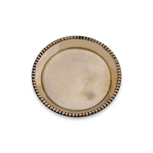 Brass Plate With Leg - 1.25 x 3.5 Inches | Pooja Stand/ Thali Plate/ Pooja Plate/ Pooja Asan for Deity - Pooja Plate & Tray