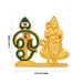 Murugan Statue with Om Design Vel With Base - 2 x 2.25 Inches | Zinc & Decorative Showpiece for Car Decor - Car Stand & Car Accessories