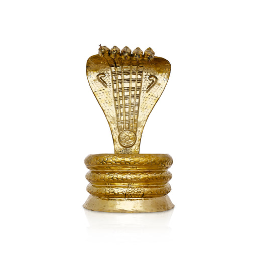 Nagabharanam Statue - 20 x 8 Inches | Brass Sheet Nagabaranam for Deity - Deity Accessories