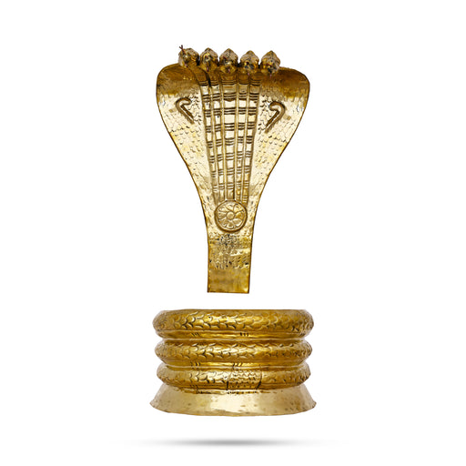 Nagabharanam Statue - 20 x 8 Inches | Brass Sheet Nagabaranam for Deity - Deity Accessories