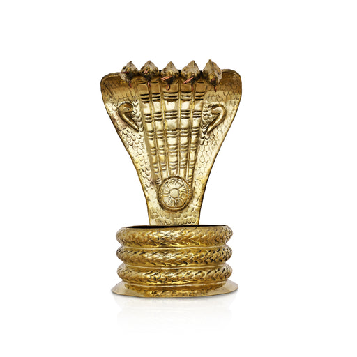 Nagabharanam Statue - 11 x 5.5 Inches | Brass Sheet Nagabaranam for Deity - Deity Accessories