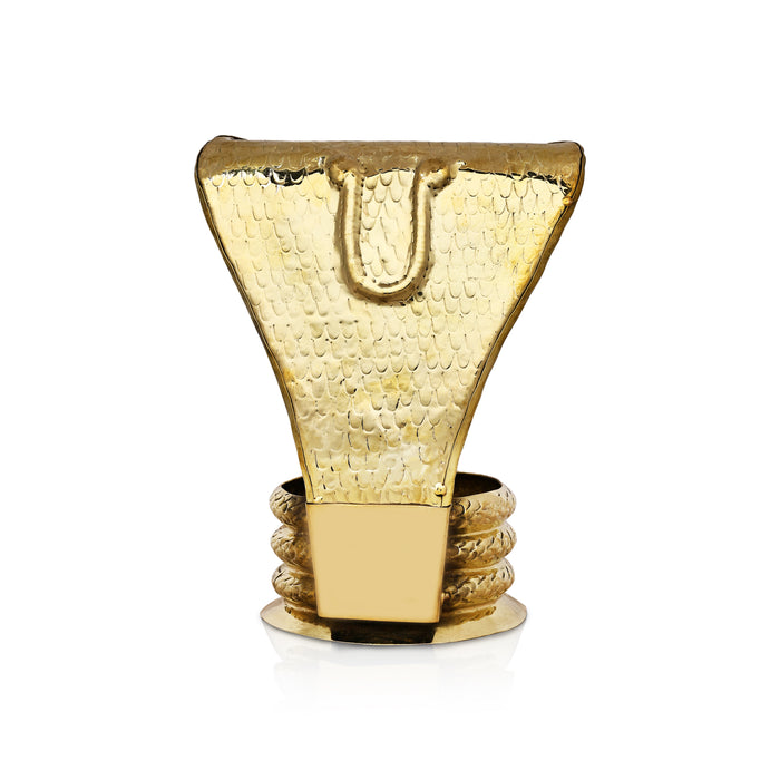 Nagabharanam Statue - 11 x 5.5 Inches | Brass Sheet Nagabaranam for Deity - Deity Accessories