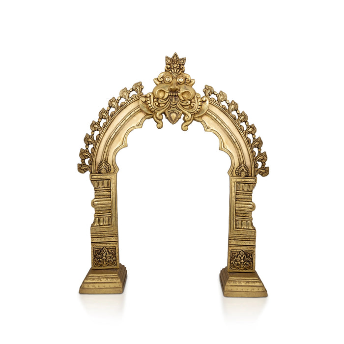 Brass Thiruvatchi | Inner 18 x 11 Inches / Outer 24 x 19 Inches / Prabhavali / Brass Thiruvachi for Deity - Deity Accessories
