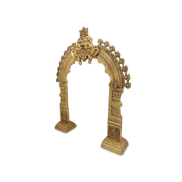 Brass Thiruvatchi | Inner 18 x 11 Inches / Outer 24 x 19 Inches / Prabhavali / Brass Thiruvachi for Deity - Deity Accessories