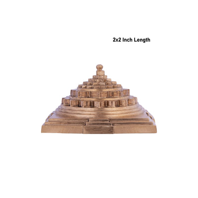 Ardha Meru - 1 X 2 X 2 Inches | Panchaloham Maha Meru/ Sri Yantra For Positive Energy And Spiritual Pooja