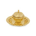 Brass Kumkum Pot With Plate - 1.5 X 3.5 Inches | Kumkum Box/ Kumkum Bharani/ Sindoor Pot For Pooja & Gifting - Sindoor Box