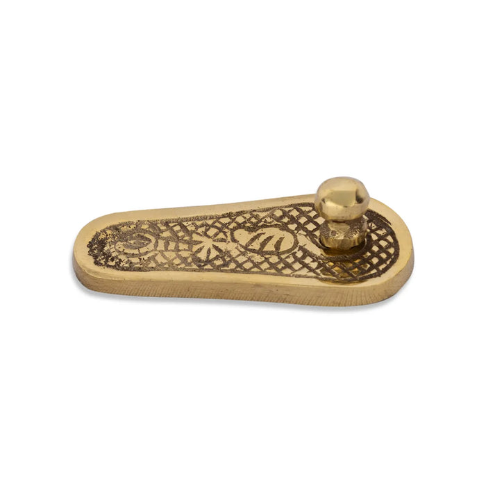 Brass Padham Pair – 2.25 X 0.75 Inch | Brass Paduka / Divine Footprint Padham For Pooja & Worship