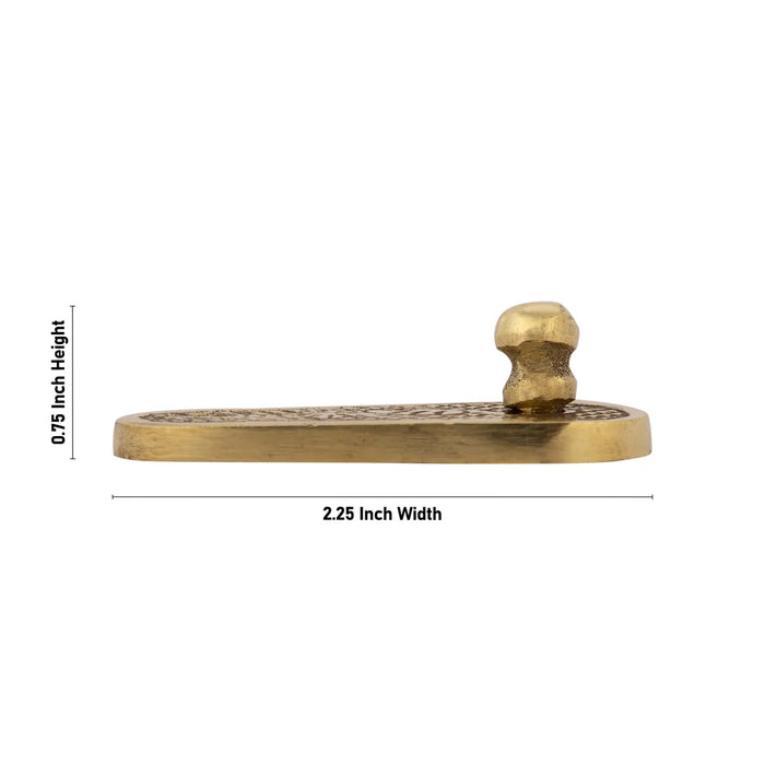 Brass Padham Pair – 2.25 X 0.75 Inch | Brass Paduka / Divine Footprint Padham For Pooja & Worship