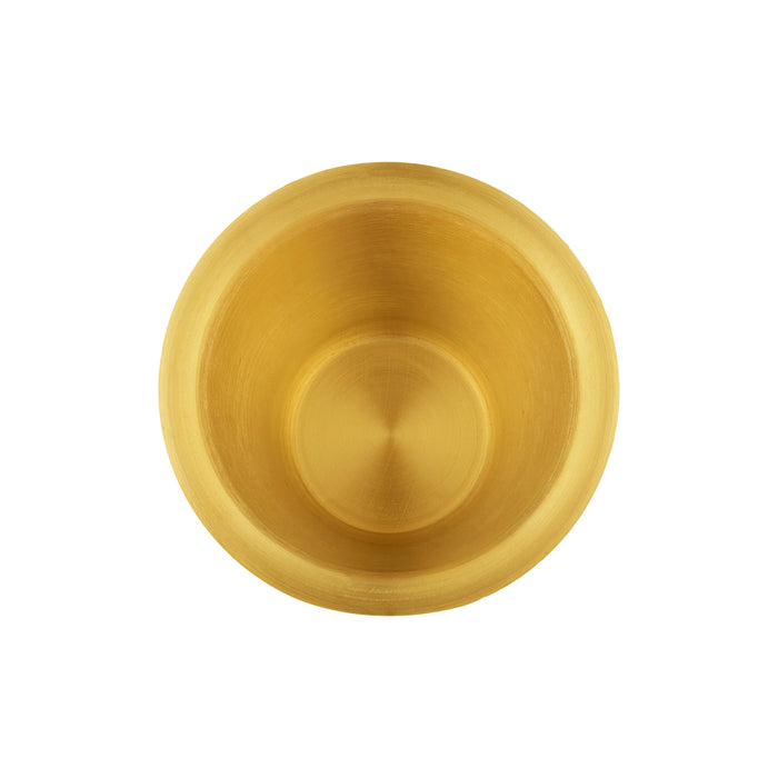Brass Tumbler - 3 X 3 Inches | Matte Finish Coffee Tumbler/ Brass Cup For Home - Kitchen
