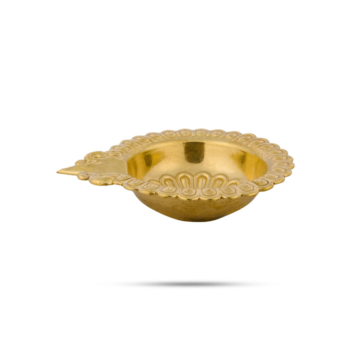 Lakshmi Vilakku - 0.25 X 1.5 Inches | Brass Lamp/ Lakshmi Deepam Laxmi Diya For Aarti And Daily Pooja - Karthik Deep