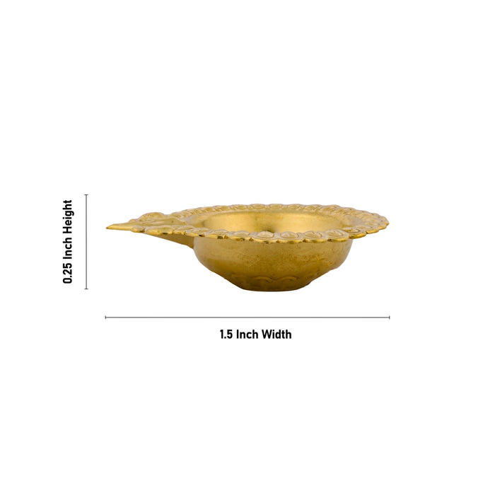 Lakshmi Vilakku - 0.25 X 1.5 Inches | Brass Lamp/ Lakshmi Deepam Laxmi Diya For Aarti And Daily Pooja - Karthik Deep