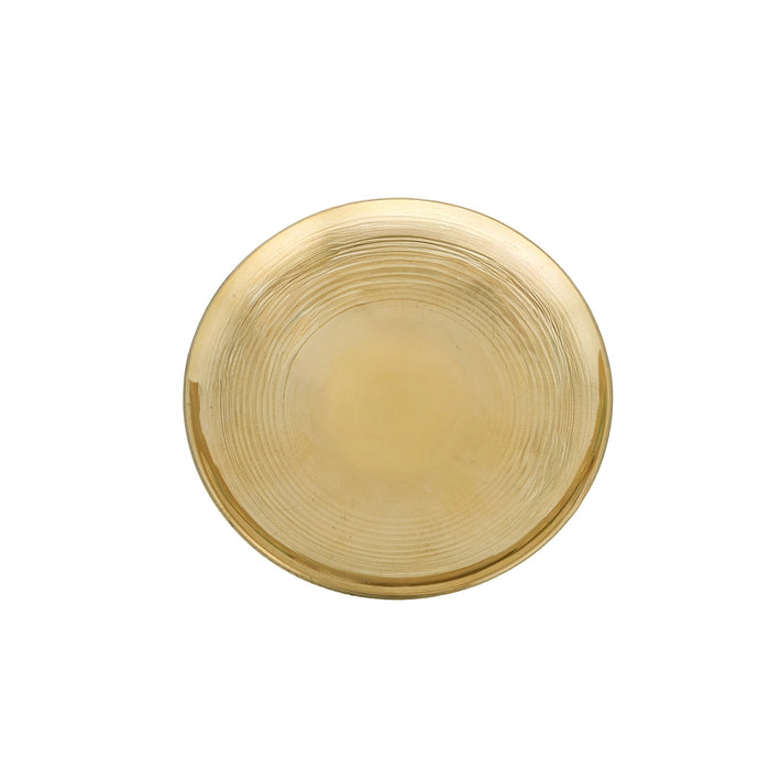 Pin Tray With Base - 1 x 3.25 Inches | Brass Plate/ Plain Tray/ Pooja Asan For Deity