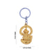 Om Murugan Statue Design Key Chain - 2 X 1.25 Inches | Key Ring/ Zinc Key Holder For Spiritual Charm - Key Chain & Key Holder