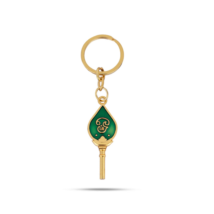 Murugan Vel Design Key Chain - 2 X 0.75 Inches | Enamel Key Ring/ Zinc Key Holder For Spiritual Symbolism - Key Chain & Key Holder