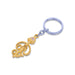 Om With Murugan Vel Design Key Chain - 1.75 X 1 Inches | Gold Polish Key Ring/ Zinc Key Holder For Gifting - Key Chain & Key Holder