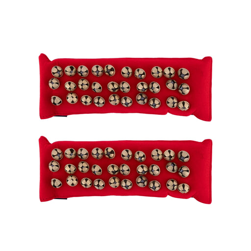 Brass Ghungroo- 3.5 X 9.5 Inches | 3 Line Ghunghroo/ Velvet Velcro Dance Salangai For Classical Dance Practice - Music Instruments