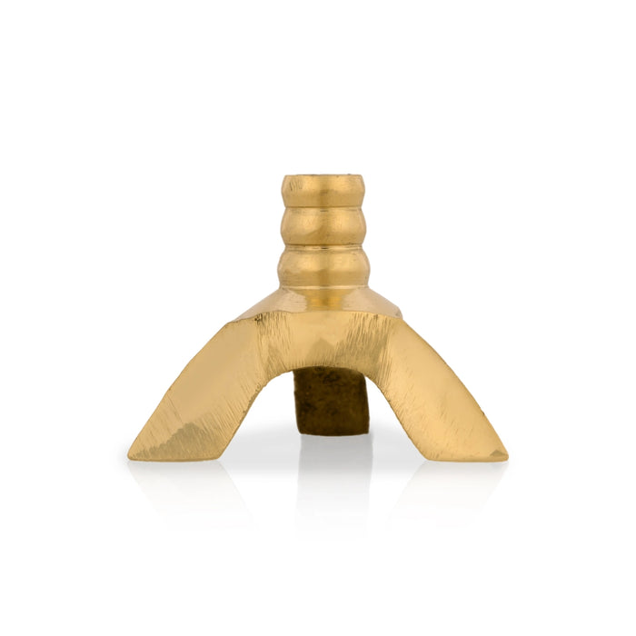 Brass Vilakku Thiri Holder - 1.5 X 1.75 Inches | Lavanga Vilakku Thiri Stand/ Diya Wick Holder For Lamp - Lamp Stands & Accessories