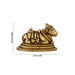 Nandi Statue With Base - 1.25 X 2 Inches | Antique Brass Idol/ Nandhi Statue For Spiritual Vibes And Pooja - Brass Murties