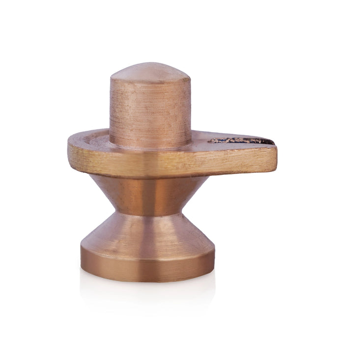 Brass Shiv Ling Murti - 1 X 1 Inch | Shiva Lingam Statue/ Shiv Ling Statue For Daily Worship & Meditation - Brass Murties