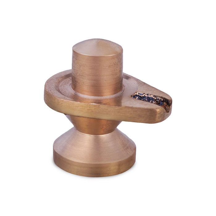 Brass Shiv Ling Murti - 1 X 1 Inch | Shiva Lingam Statue/ Shiv Ling Statue For Daily Worship & Meditation - Brass Murties