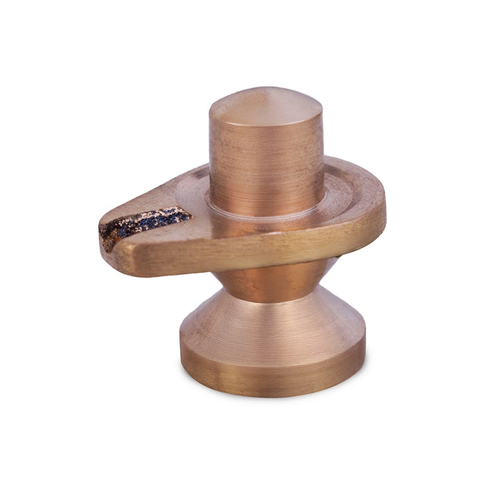 Brass Shiv Ling Murti - 1 X 1 Inch | Shiva Lingam Statue/ Shiv Ling Statue For Daily Worship & Meditation - Brass Murties